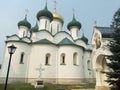 Transfiguration Cathedral and bell tower in Monastery of Saint E Royalty Free Stock Photo