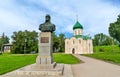 Transfiguration Cathedral and Monument to Alexander Nevsky in Kremlin, Pereslavl-Zalessky, Russia Royalty Free Stock Photo