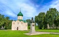 Transfiguration Cathedral and Monument to Alexander Nevsky in Kremlin, Pereslavl-Zalessky, Russia