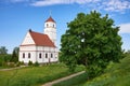 Transfiguration Cathedral in a summer landscape, Zaslavl city, Minsk region, Belarus Royalty Free Stock Photo