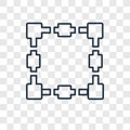 Transform Box concept vector linear icon on transparent Royalty Free Stock Photo