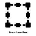 Transform Box icon vector isolated on white background, logo con