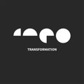 Transform icon, abstract transformation logo, coaching