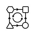 Black line icon for Transform, transfer and alter