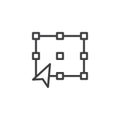 Transform tool outline icon