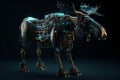 Moose Bot: Stunning 3D Jellycat Style Robot with Transparent Body and Cinematic Lighting