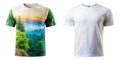 Transform Your Custom TShirt Designs with Printful Mockups A Stunning Before After Showcase for Online Stores Royalty Free Stock Photo