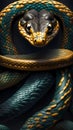 3D snake cartoon character illustration ai generated Royalty Free Stock Photo