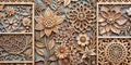 Exquisite LaserCut Floral Panel Templates Detailed Wood Metal Fretwork Designs for DIY Crafts Unleash Your Creativity Royalty Free Stock Photo