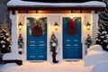 Transform Your Door into a Winter Wonderland with Magical Door Covers by Emily Roberts.AI Generated
