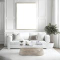 Transform Your Living Room with Clean Mockup Frames Royalty Free Stock Photo