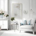 Transform Your Space with Elegant Minimalist White Mockup Frames for Interior Design Royalty Free Stock Photo