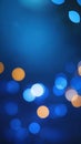 Abstract yellow and blue blurs bokeh wallpaper background ai generated