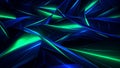 Neon Green and Electric Blue Abstract Pattern Wallpaper