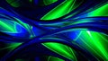 Neon Green and Electric Blue Abstract Pattern Wallpaper