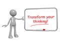 Transform your thinking on board Royalty Free Stock Photo