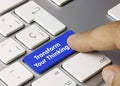 Transform your thinking - Inscription on Blue Keyboard Key