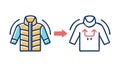 Transformable Clothing for Versatility and Style, vector design Generative AI Royalty Free Stock Photo