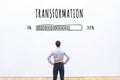 Transformation business concept  with progress bar Royalty Free Stock Photo