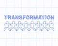 Transformation People Graph Paper Royalty Free Stock Photo