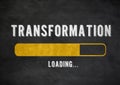 Transformation progress bar Royalty Free Stock Photo