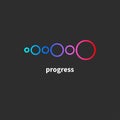 Transformation, progress logo. Business icon, development and training