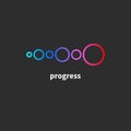 Transformation, progress logo. Business icon, development and training Royalty Free Stock Photo