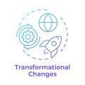 Transformational changes blue gradient concept icon Royalty Free Stock Photo