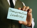 Transformational Leadership sign on the page