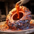 Transformative Pottery Art: Clay Emerging from Roaring Flames