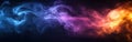 Transformative Smoke: An Abstract Pattern of Change and Growth with Intricate Twists and Warm Glows in Blues, Purples, a