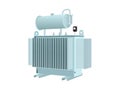 Transformer vector installation on white background. Royalty Free Stock Photo
