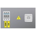 Transformer electrical box. Fuse box. Power switch panel. Electrical equipment. EPS 10. Royalty Free Stock Photo