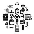 Transformer icons set, simple style Royalty Free Stock Photo