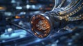 Transforming digital connectivity the impact of fiber optic technology in high-tech environments Royalty Free Stock Photo