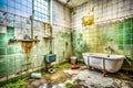 Transforming a Grimy Bathroom From MoldInfested Tiles to a Sparkling Oasis of Cleanliness Royalty Free Stock Photo