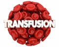 Transfusion Blood Cells Ball Sphere Save Life Health Care 3d Ill