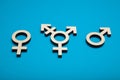 Transgender art background concept. Gender orientation, sexual tolerance