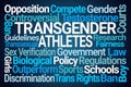 Transgender Athletes Word Cloud Royalty Free Stock Photo