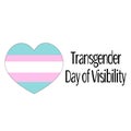 Transgender Day of Visibility, heart in three symbolic colors