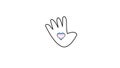 Asexual Flag. transgender flag. International Day Against Homophobia. Blue, pink, white, mixed stripes. The hand holds the heart. Royalty Free Stock Photo