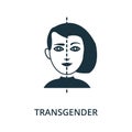 Transgender icon from plastic surgery collection. Simple line element Transgender symbol for templates, web design and