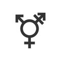 Transgender icon. Vector illustration, flat design. Symbol. Royalty Free Stock Photo