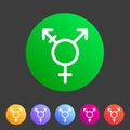 Transgender, lgbt, transsexual icon flat web sign symbol logo label