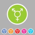 Transgender, lgbt, transsexual icon flat web sign symbol logo label