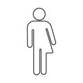 Transgender line iconvector illustration