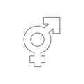 transgender sign icon. Element of web for mobile concept and web apps icon. Thin line icon for website design and development, app Royalty Free Stock Photo