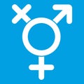 Transgender sign icon white