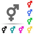 transgender sign multi color style icon. Simple thin line, outline of web icons for ui and ux, website or mobile