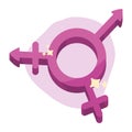 transgender symbol color purple